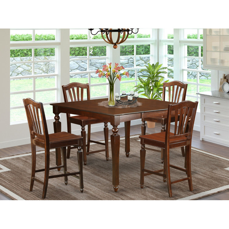 Darby Home Co Ashworth Counter Height Butterfly Leaf Dining Set